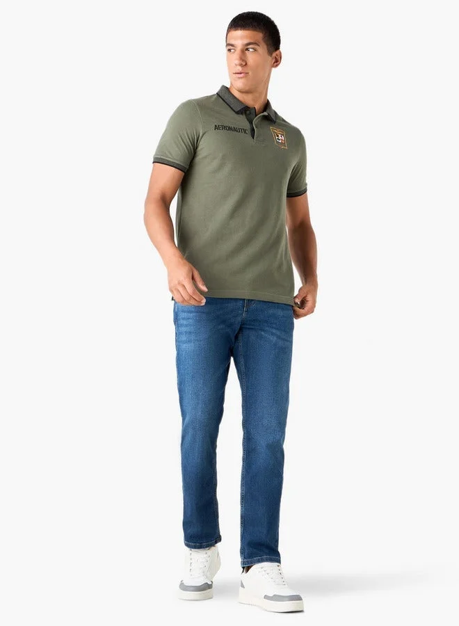 Splash FAV Embroidered Polo T-shirt with Short Sleeves